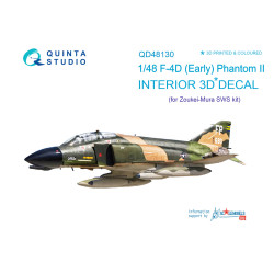 Quinta QD48130 - 1/48 3D-Printed & coloured interior for F-4D early (ZM SWS kit)
