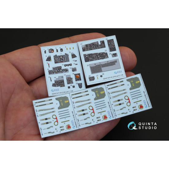 Quinta QD48132 - 1/48 3D-Printed colored interior for F-4S (ZM SWS kit)