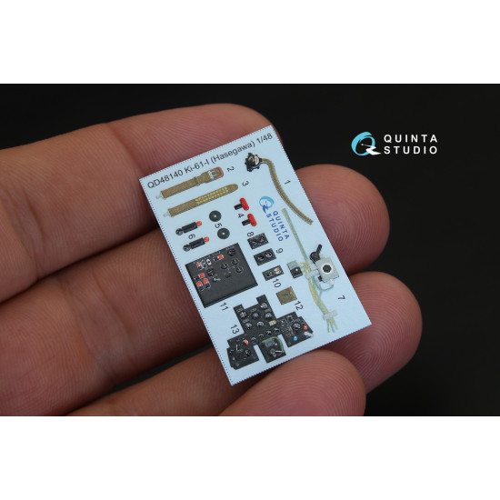 Quinta QD48140 - 1/48 3D-Printed & Coloured Interior for Ki-61-I (Hasegawa Kit)