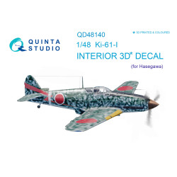 Quinta QD48140 - 1/48 3D-Printed & Coloured Interior for Ki-61-I (Hasegawa Kit)