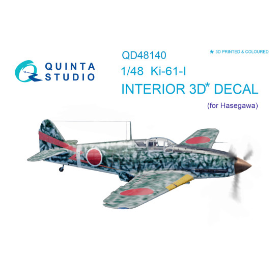 Quinta QD48140 - 1/48 3D-Printed & Coloured Interior for Ki-61-I (Hasegawa Kit)