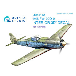 Quinta QD48142 - 1/48 3D-Printed & coloured interior for FW 190D-9 (Tamiya kit)