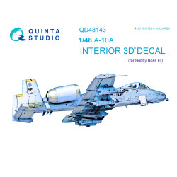 Quinta studio's QD48143 - 1/48 Interior 3D decal for A-10A (Hobby Boss kit)