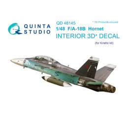 Quinta QD48145 - 1/48 3D-Printed colored interior for F/A-18B Kinetic kit