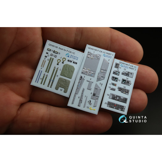 Quinta QD48146 - 1/48 3D-Printed & coloured interior for FCK-1C (AFV club kit)