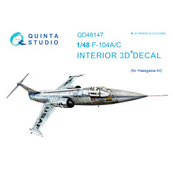 Quinta QD48147 - 1/48 F-104A/C 3D-Printed & Coloured Interior (for Hasegawa Kit)