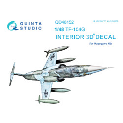 Quinta QD48152 - 1/48 3D-Printed colored interior for TF-104G Hasegawa kit