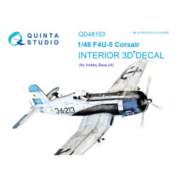 Quinta QD48153 - 1/48 3D-Printed & coloured interior for F4U-5 (Hobby Boss kit)