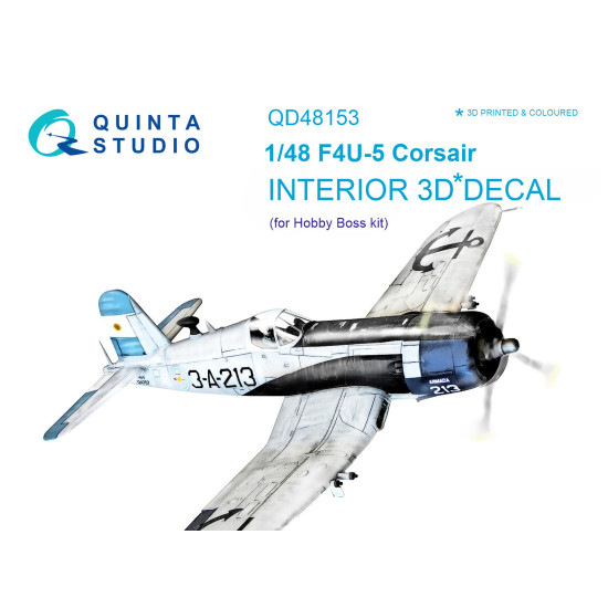 Quinta QD48153 - 1/48 3D-Printed & coloured interior for F4U-5 (Hobby Boss kit)
