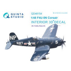 Quinta QD48154 - 1/48 3D Printed & Coloured Interior for F4U-5N (for Hobby Boss)