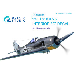 Quinta QD48156 - 1/48 3D-Printed interior for FW 190A-5 (Hasegawa kit)