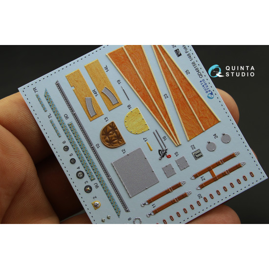 Quinta QD48158 - 1/48 3D-Printed & coloured interior for Fokker Dr.1 Eduard