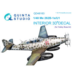 Quinta QD48163 - 1/48 3D-Printed coloured interior for Me 262B-1a HobbyBoss