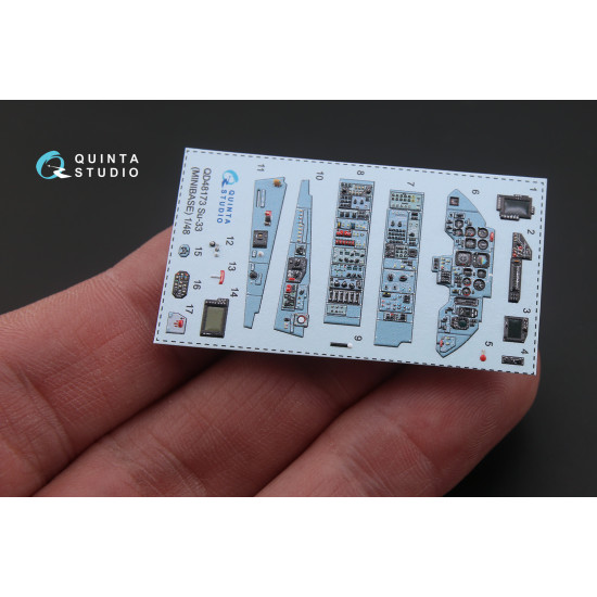 Quinta QD48173 - 1/48 3D-Printed & coloured interior for Su-33 (Minibase kit) Quinta QD48173 - 1/48 3D-Printed & coloured interior for Su-33 (Minibase kit)