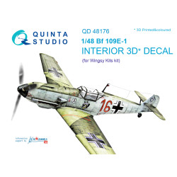 Quinta QD48176 - 1/48 3D-Printed interior for Bf 109E-1 (Wingsy kits)