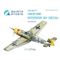 Quinta QD48177 - 1/48 3D Printed coloured interior for Bf 109E Airfix kit