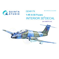 Quinta QD48179 - 1/48 3D-Printed & Coloured Interior IA 58 Pucara Kinetic