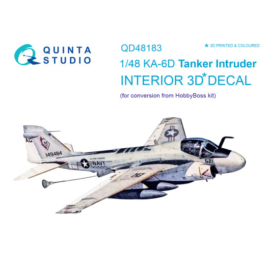Quinta QD48183 - 1/48 KA-6D Intruder 3Dinterior(for conversion from HobbyBoss)