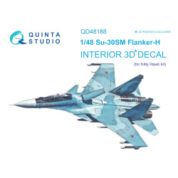 Quinta QD48188 - 1/48 Su-30SM 3D-Printed & coloured interior for KittyHawk kit