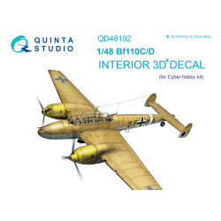 Quinta QD48192 - 1/48 3D-Printed interior for Bf 110C/D (Cyber-hobby)