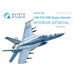 Quinta QD48198 - 1/48 3D-Printed & coloured interior F/A-18E Meng kit