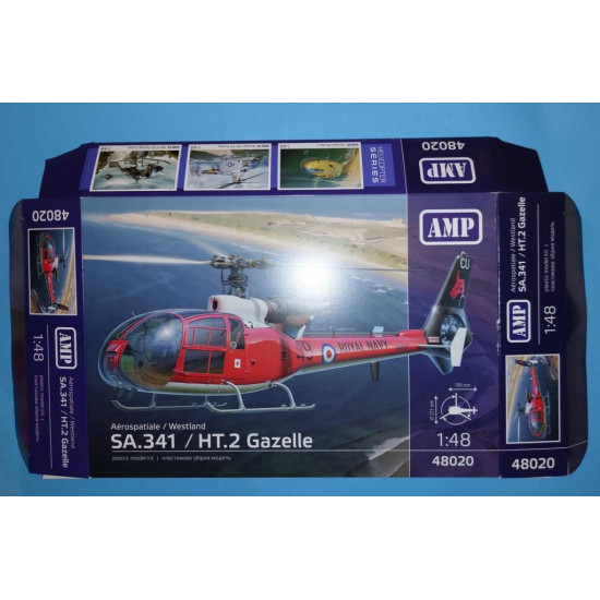 AMP 48-020 - 1/48 - Aerospatiale / Westland Gazelle helicopter plastic model kit