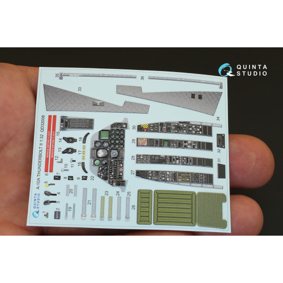 Quinta QD32008 - 1/32 3D-Printed  coloured Interior for A-10A Trumpeter kit