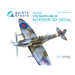 Quinta QD32018 - 1/32 3D-Printed Interior for Spitfire Mk.IX (Tamiya)