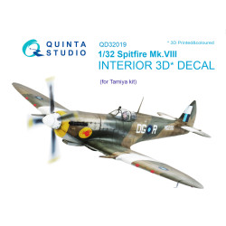 Quinta QD32019 - 1/32 3D-Printed coloured interior Spitfire Mk.VIII (Tamiya)
