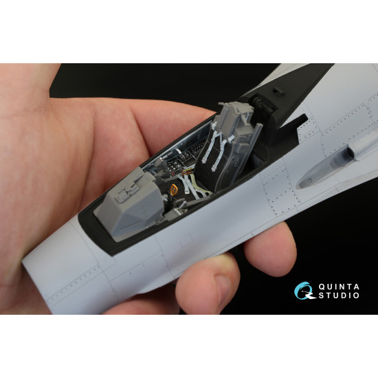 Quinta QD32021 - 1/32 3D-Printed & coloured interior for F-16C Academy kit