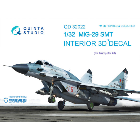 Quinta QD32022 - 1/32 3D-Printed coloured interior for MiG-29SMT Trumpeter