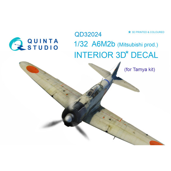 Quinta QD32024 - 1/32 3D-Printed interior for A6M2b (Mitsubishi prod) (Tamiya kit) Quinta QD32024 - 1/32 3D-Printed interior for A6M2b (Mitsubishi prod) (Tamiya kit)