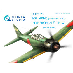 Quinta QD32026 - 1/32 3D Printed Coloured Interior for A6M5 Mitsubishi Tamiya