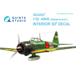 Quinta QD32027 - 1/32 3D-Printed Interior for A6M5 (Nakajima) (Tamiya kit)