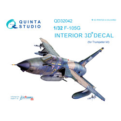 Quinta QD32042 - 1/32 3D-Printed & coloured Interior for F-105G (Trumpeter kit)