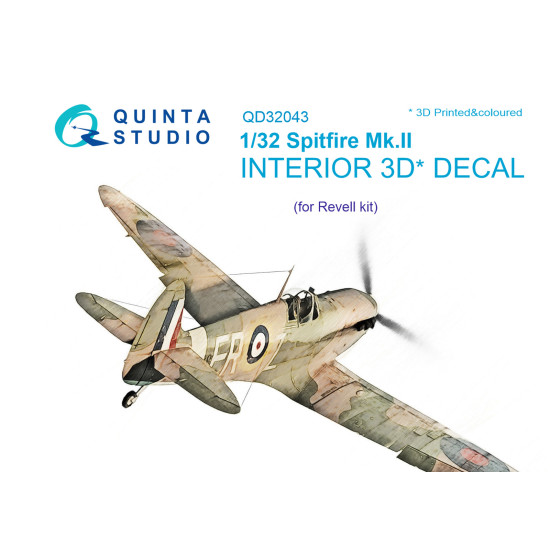 Quinta QD32043 - 1/32 3DPrinted Interior for Spitfire Mk. II (Revell kit)