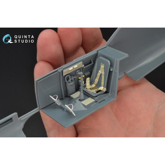 Quinta QD32048 - 1/32 3D-Printed coloured Interior for Bf 109E-3 Eduard kit Quinta QD32048 - 1/32 3D-Printed coloured Interior for Bf 109E-3 Eduard kit