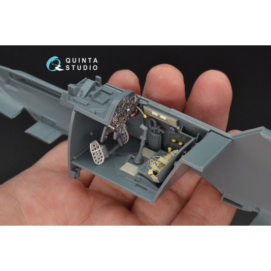Quinta QD32048 - 1/32 3D-Printed coloured Interior for Bf 109E-3 Eduard kit Quinta QD32048 - 1/32 3D-Printed coloured Interior for Bf 109E-3 Eduard kit