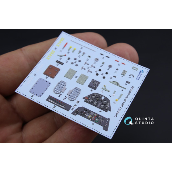 Quinta QD32049 - 1/32 3D-Printed coloured interior for Bf 109E-4 Eduard kit Quinta QD32049 - 1/32 3D-Printed coloured interior for Bf 109E-4 Eduard kit
