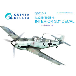 Quinta QD32049 - 1/32 3D-Printed coloured interior for Bf 109E-4 Eduard kit