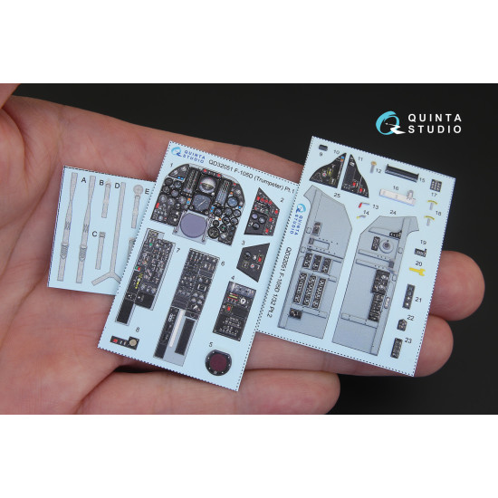 Quinta QD32051 - 1/32 3D-Printed & coloured interior for F-105D (Trumpeter kit)