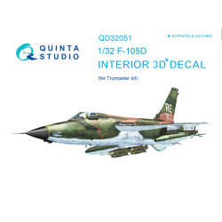 Quinta QD32051 - 1/32 3D-Printed & coloured interior for F-105D (Trumpeter kit)