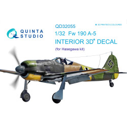 Quinta QD32055 - 1/32 3D-Printed coloured Interior for FW 190A-5 Hasegawa