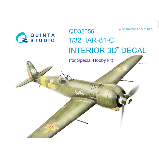 Quinta QD32056 - 1/32 3D-Printed Interior for IAR - 81C (Special Hobby kit)