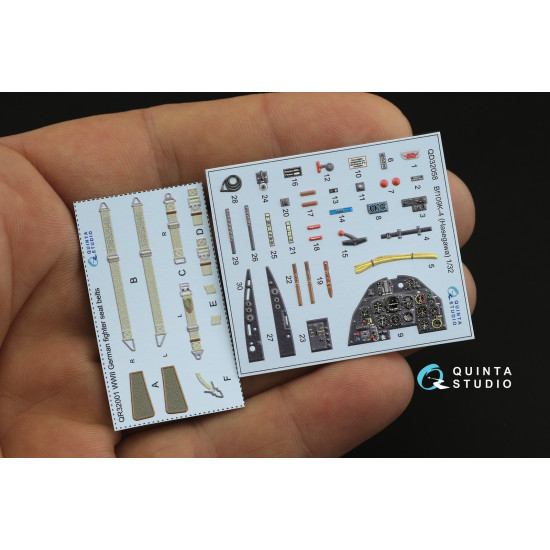 Quinta QD32058 - 1/32 3D-Printed coloured interior for Bf 109K-4 Hasegawa kit