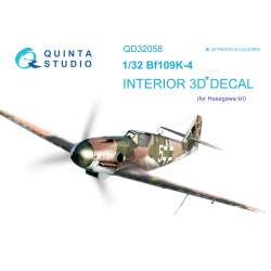 Quinta QD32058 - 1/32 3D-Printed coloured interior for Bf 109K-4 Hasegawa kit