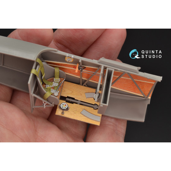 Quinta QD32060 - 1/32 3D-Printed coloured Interior for Fokker Dr.1 Roden kit