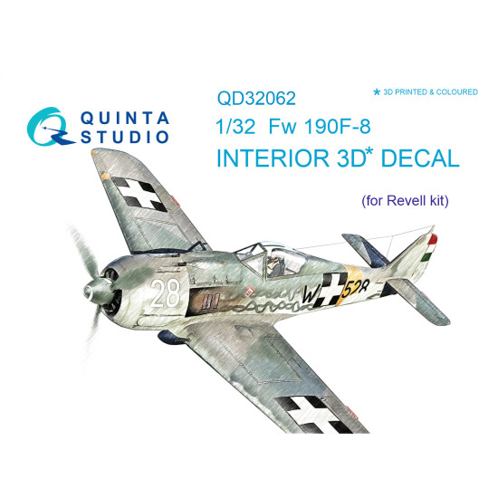 Quinta QD32062 - 1/32 3D-Printed coloured Interior for Fw 190F-8 Revell kit