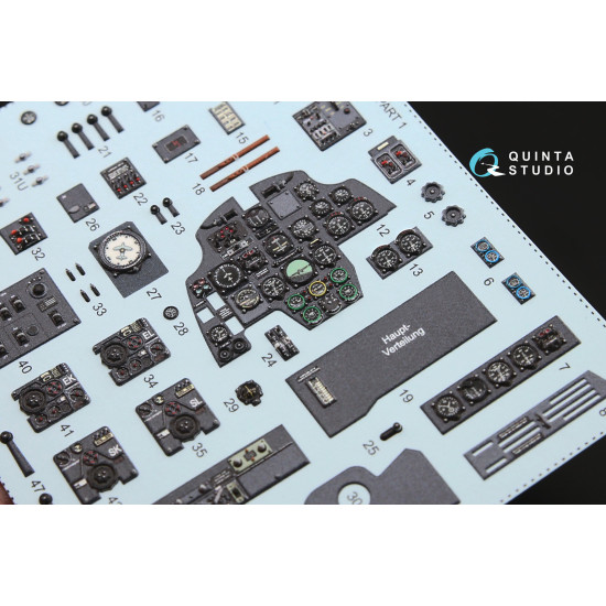 Quinta QD32063 - 1/32 3D-Printed coloured Interior for Bf 110C/D for Dragon kit