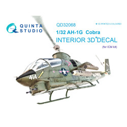 Quinta QD32068 - 1/32 3D-Printed & coloured interior for AH-1G Cobra (ICM kit)